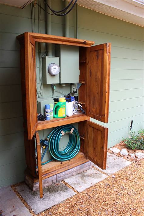 hiding utility boxes in garden